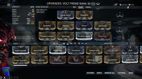 warframe volt prime build.